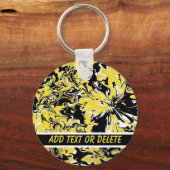 Porte-clés Flacons de noir, blanc et jaune (Recto)