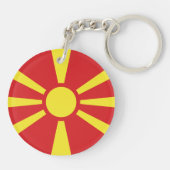 Porte-clés Flag de Macedonia (Dos)