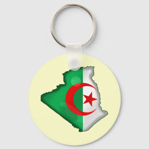 Porte-clés Flag Map of Algeria for Algerians worldwide