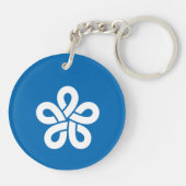 Porte-clés Flag of Fukuoka Prefecture, Japan (Dos)