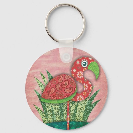 Porte-clés flamant (Recto)