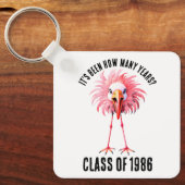 Porte-clés Flamant rose amusant Custom School Class Réunion (Recto)