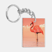 Porte-clés Flamant rose dans l'eau - 3D rendent (Devant gauche)