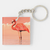 Porte-clés Flamant rose dans l'eau - 3D rendent (Dos)