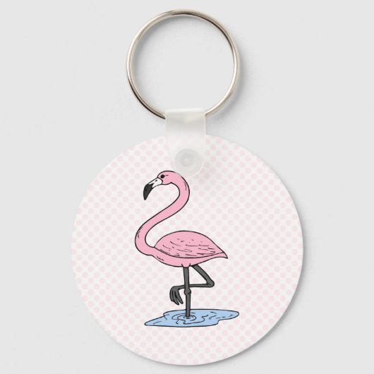 Porte-clés Flamant rose de foi (Recto)