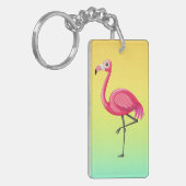 Porte-clés Flamant Rose de Style Cartoon (Devant gauche)