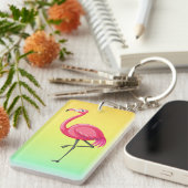 Porte-clés Flamant Rose de Style Cartoon (Devant droit)
