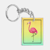 Porte-clés Flamant Rose de Style Cartoon (Devant gauche)