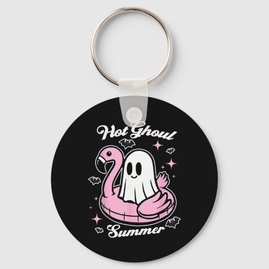 Porte-clés Flamant rose d'été de Hot Ghoul Ghost Summerween (Recto)