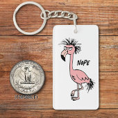 Porte-clés Flamant rose en colère Dessin Sac à Phrase Sarcast