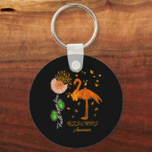 Porte-clés Flamant rose Faith Hope Love Rsd Crps Sensibilisat (Recto)