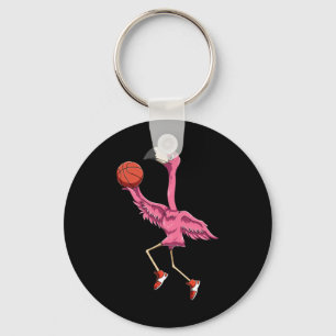 Porte-clés Flamant rose Flamant rose De Basket-Ball Jeu De Ba