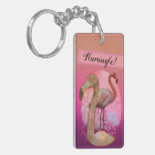 Porte-clés Flamant rose floral flamand (Devant gauche)