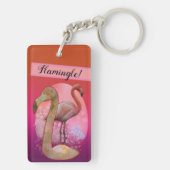 Porte-clés Flamant rose floral flamand (Dos)