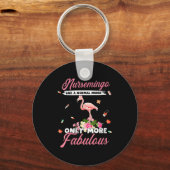 Porte-clés Flamant rose | Infirmière comme infirmière normale (Recto)