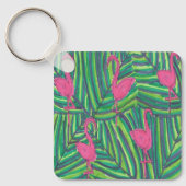 Porte-clés Flamant rose Jungle Vibe (Recto)