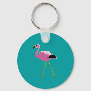 Porte-clés Flamant rose rose