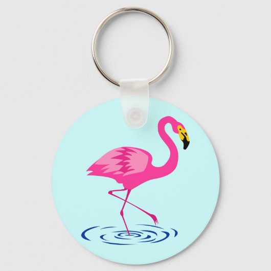 Porte-clés Flamant rose rose (Recto)