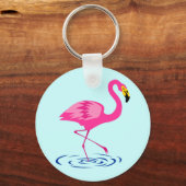 Porte-clés Flamant rose rose (Recto)