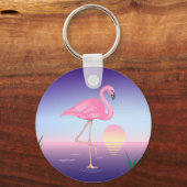 Porte-clés Flamant rose rose (Recto)