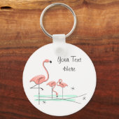 Porte-clés Flamant rose Trio 4 porte - clé texte (Recto)