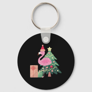 Porte-clés Flamant Rose Tropical Vacances d'Été Noël I