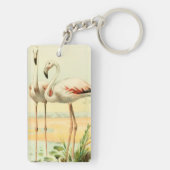 Porte-clés Flamant Rose Vintage (Dos)