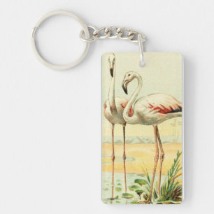 Porte-clés Flamant Rose Vintage