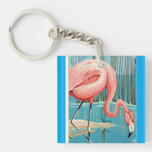 Porte-clés Flamant Vintage