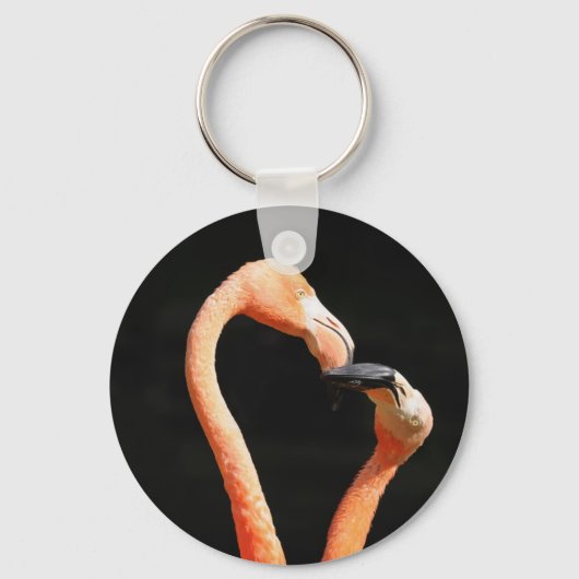 Porte-clés Flamants qui s'embrassent (Recto)