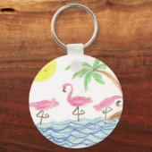 Porte-clés Flamants Rose (Recto)