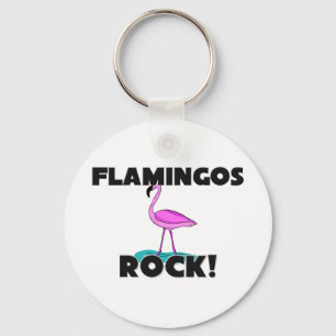 Porte-clés Flamants roses Rock