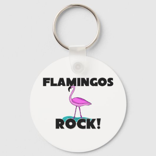 Porte-clés Flamants roses Rock (Recto)