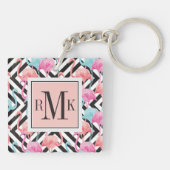 Porte-clés Flamants roses sur le motif audacieux de (Dos)