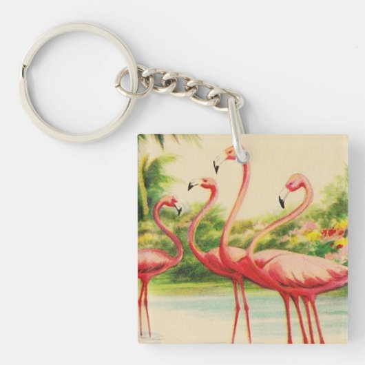 Porte-clés Flamants Vintage (Devant)