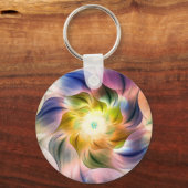 Porte-clés Flame colorée Fleur fractale (Verso)