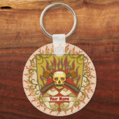 Porte-clés Flames Bouclier pompier (Recto)