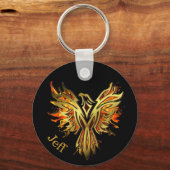 Porte-clés Flaming Phoenix Personalized  (Recto)