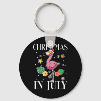 Porte-clés Flamingo drôle de vacances d'été Noël en juillet