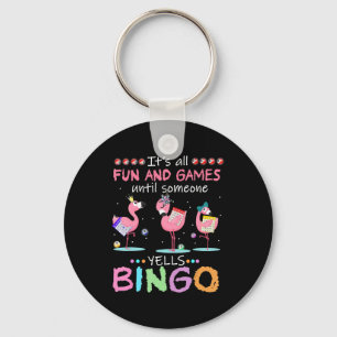 Porte-clés Flamingo   Flaming Bingo Funny