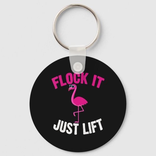 Porte-clés Flamingo | Flamingo Weightlifting (Recto)