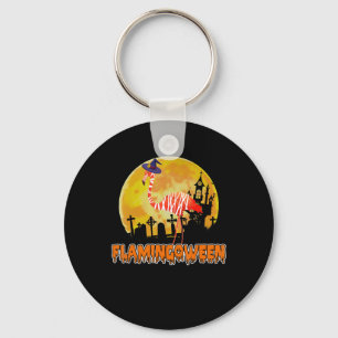 Porte-clés Flamingo   Flamingoween Funny Witch Halloween