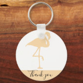 Porte-clés Flamingo moderne Thank You (Recto)