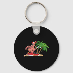 Porte-clés Flamingo Noël en juillet Oiseau tropical cool Beac