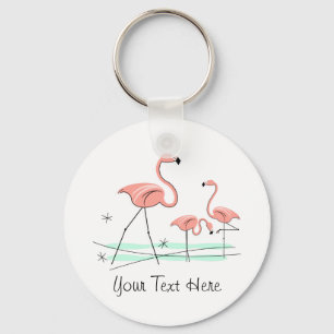 Porte-clés Flamingo Ocean Trio 2 Text key chain