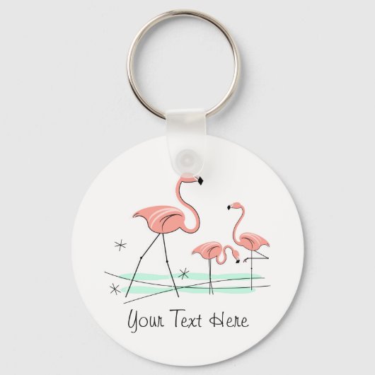 Porte-clés Flamingo Ocean Trio 2 Text key chain (Recto)