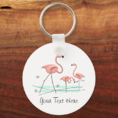 Porte-clés Flamingo Ocean Trio 2 Text key chain (Recto)