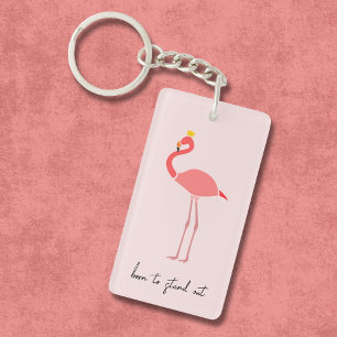 Porte-clés Flamingo Rose Minimaliste Moderne
