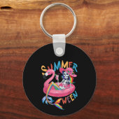 Porte-clés Flamingo squelette Summerween Halloween été Wome (Recto)