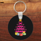 Porte-clés Flamingo Tree Funny Ugly Christmas  (Recto)